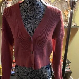 Women's Pink Cardigan Sweater